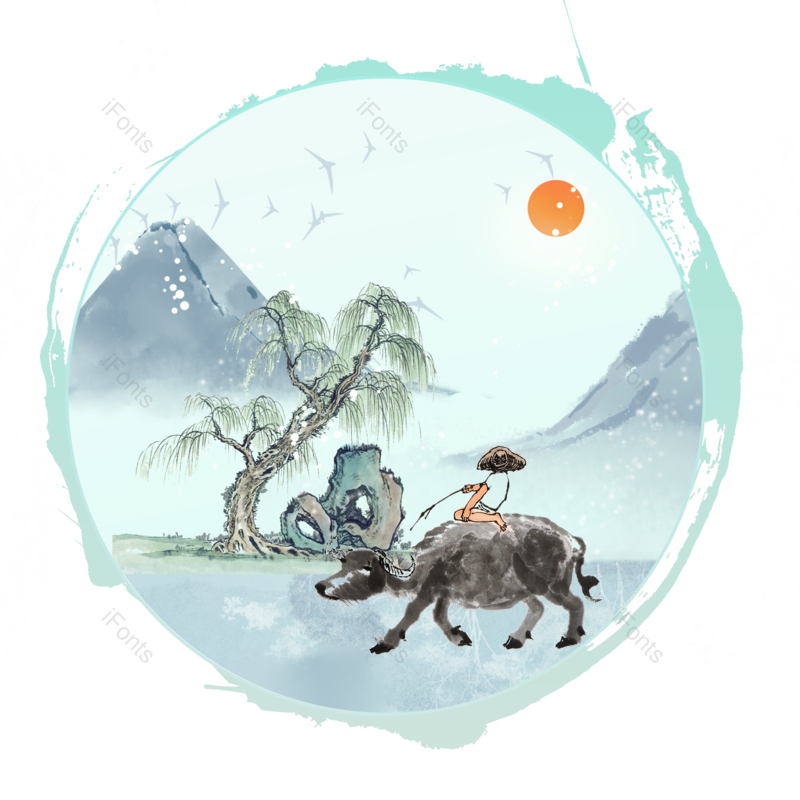 水墨图片,中国风元素,山水PNG,春季免抠素材